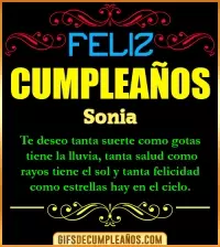 GIF Frases de Cumpleaños Sonia